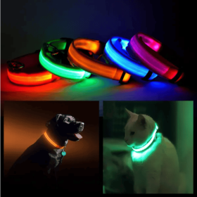 LED PET Safety Halo Style Collar (Option: HOT PINK-LARGE)