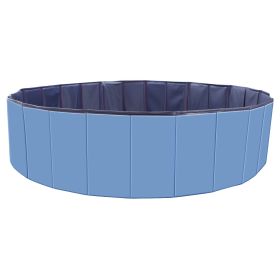 1Pc 160 X 160 X 30cm-63.0 X 63.0 X 11.8inch Foldable Pet Swimming Pool PVC  Dog Swim Pool Bathing Tub Playmat Pools (Option: 1Pc Blue)