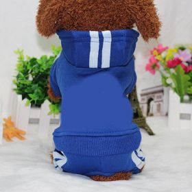 Pet four-legged clothes (Color: Dark Blue, size: S)